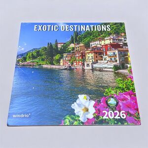 Windrio Wall Calendar 2026 Exotic Destinations World Travel Series 14 Month NEW